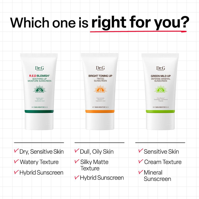 Dr.G - Green Mild Up Sun+ SPF50+ PA++++ 50ml.