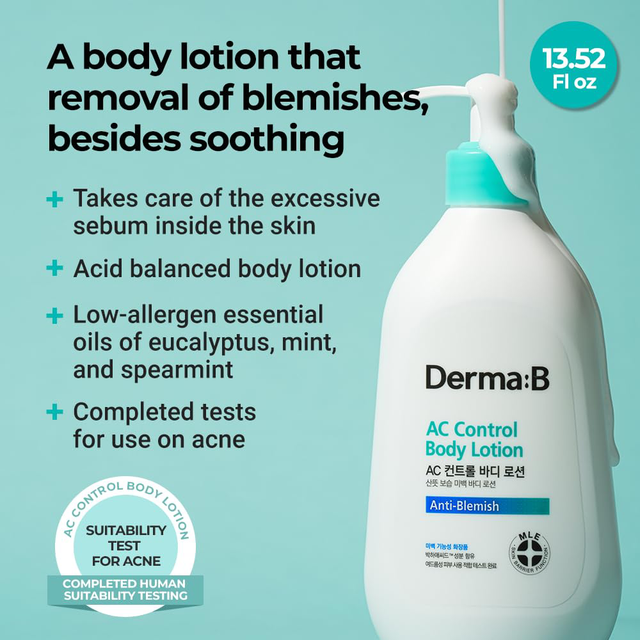DERMA B - AC Control Body Lotion 400ml.
