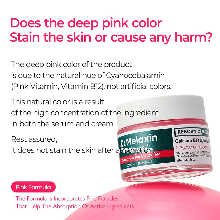 Dr.Melaxin - Cemenrete CX Cyano Pink Spicule Cream with Calcium B12 50ml.