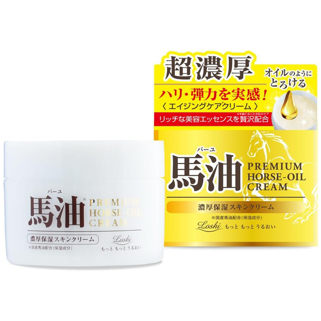Cosmetex Roland - Loshi - Moisture Skin Cream Horse Oil Hokkaido Cream 100g.
