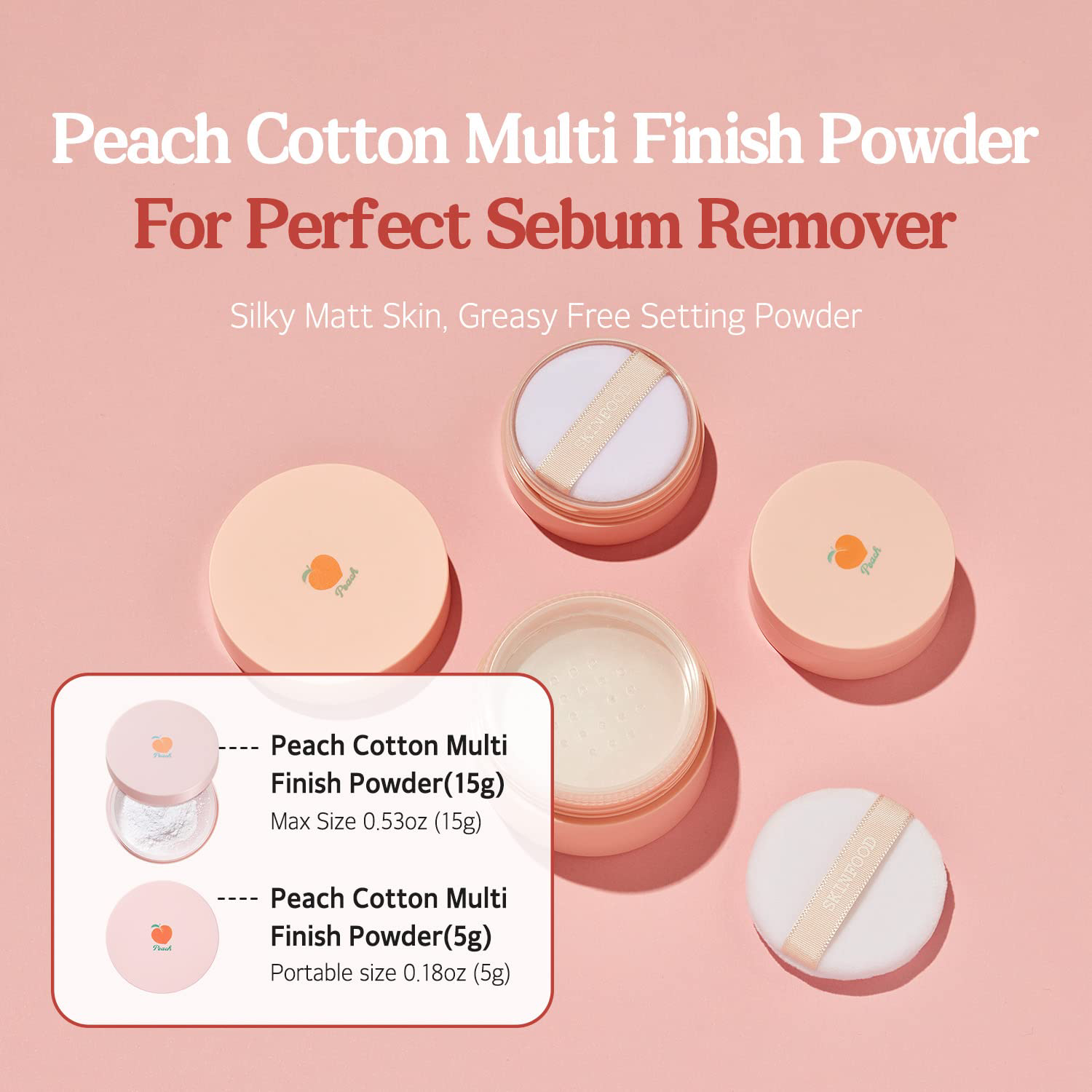 Skinfood - Peach Cotton Multi Finish Powder 5g.