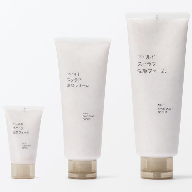 MUJI - Facial Cleanser Mild Face Soap Scrub 220g.