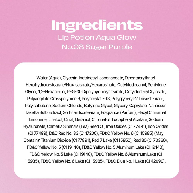 Alternative Stereo - Lip Potion Aqua Glow #08 Sugar Purple 9ml.