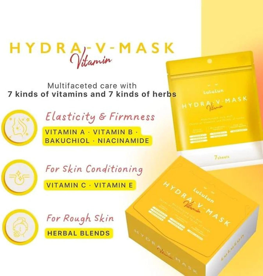 Lululun - Hydra V Mask Vitamin Face Masks 510ml. (28 Sheets)