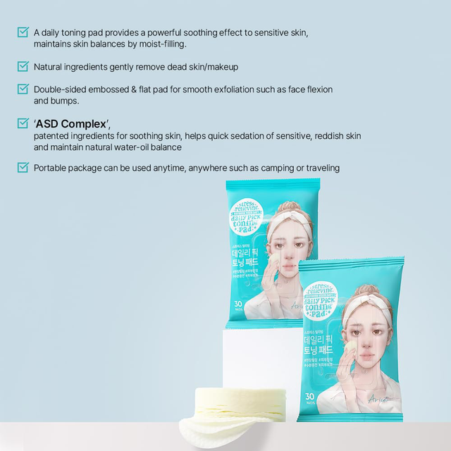 ARIUL - Stress Relieving Daily Pick Toning Pad (30 Pads)