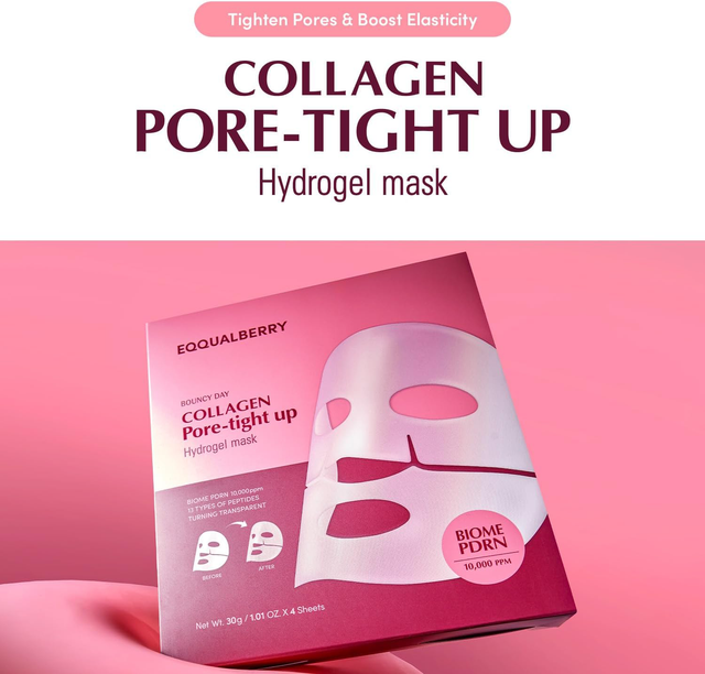 EQQUALBERRY - Collagen Pore-Tight Up Hydrogel Mask 30g. (Pack of 3)
