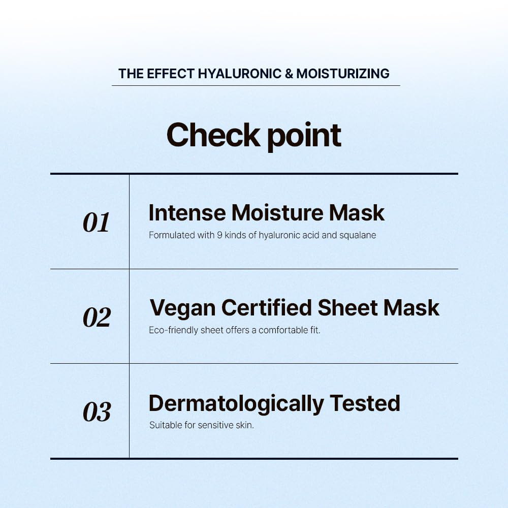 JM Solution - The Effect Hyaluronic & Moisturizing Mask 24ml. (Pack of 3)