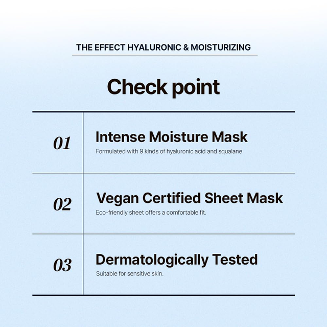 JM Solution - The Effect Hyaluronic & Moisturizing Mask 24ml. (Pack of 3)