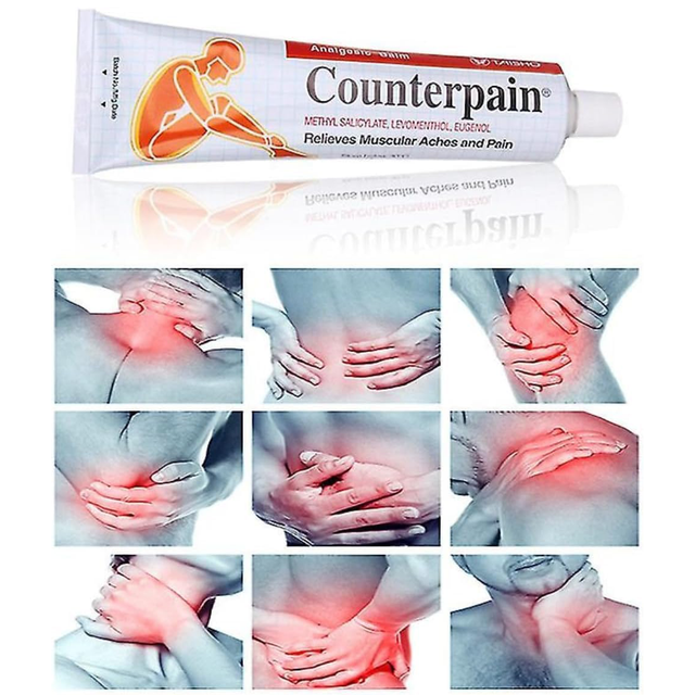 Counterpain - Analgesic Balm - Warm Cream Relief Muscular Pain Aches 120g. (Pack of 3) - Made in Thailand