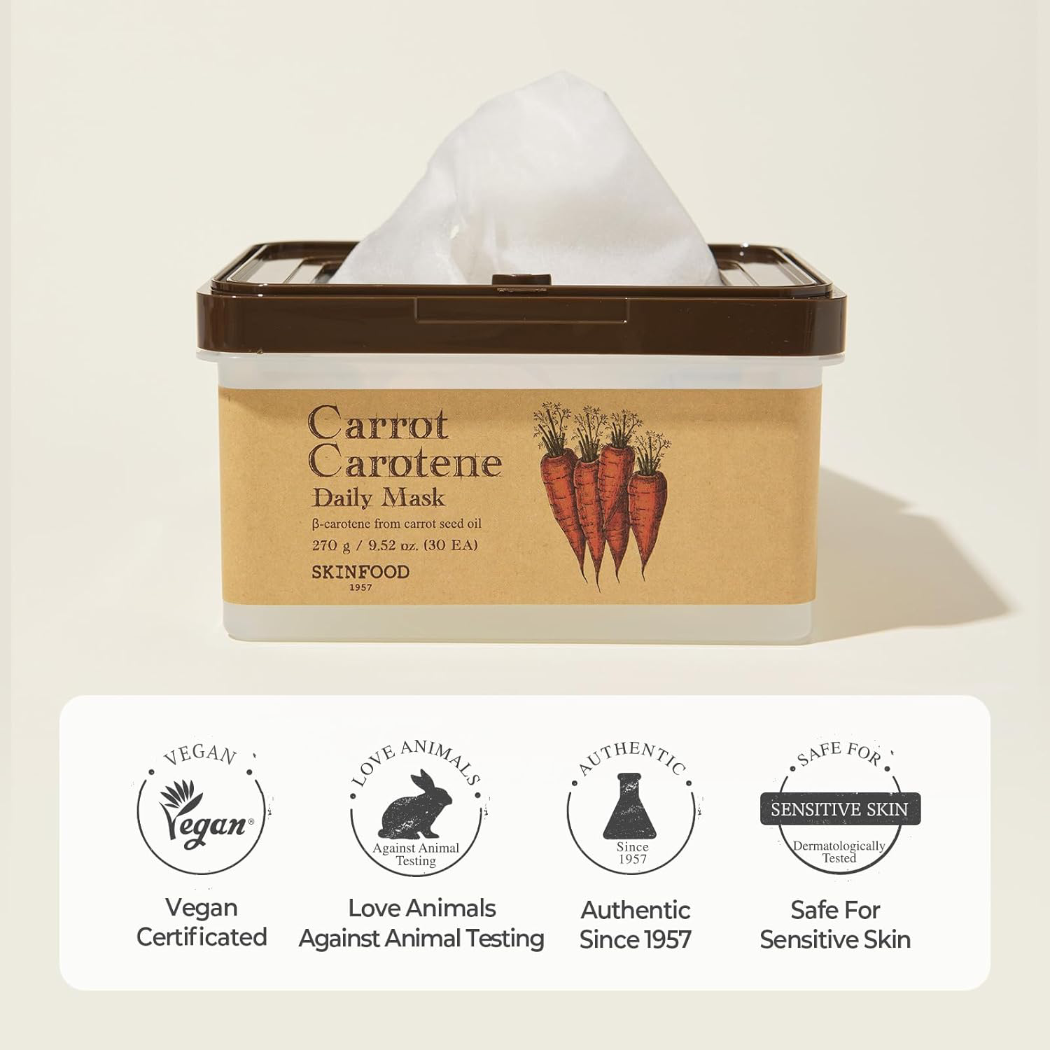 Skinfood - Carrot Carotene Daily Mask 270g. (30 Sheets)