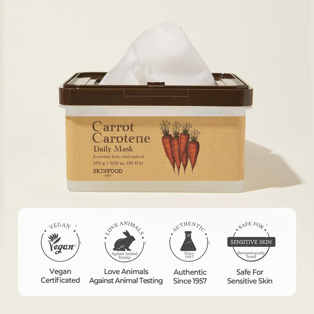 Skinfood - Carrot Carotene Daily Mask 270g. (30 Sheets)