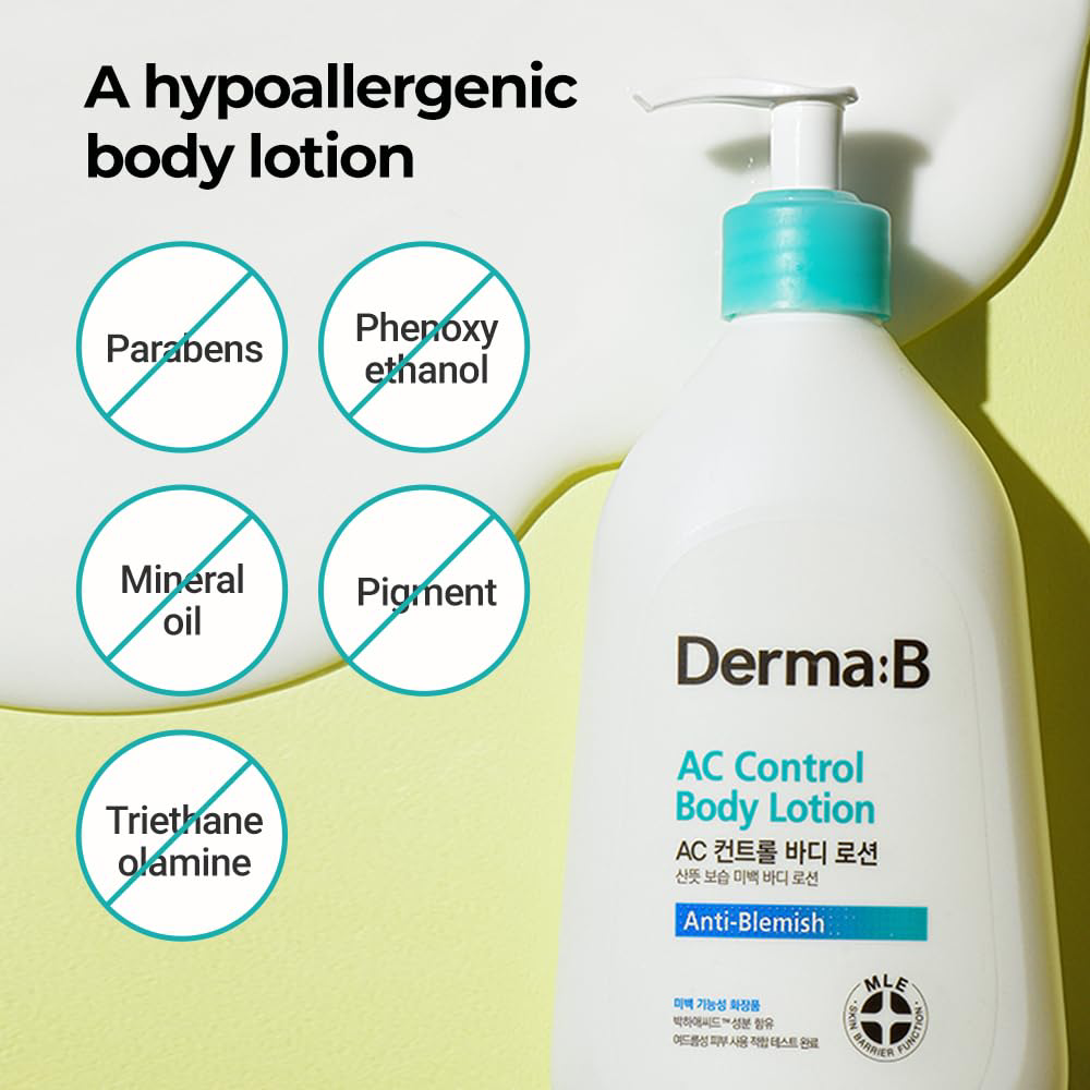 DERMA B - AC Control Body Lotion 400ml.