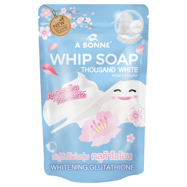 A Bonne' - Whip Soap Thousand White Rose & Sakura 100ml.