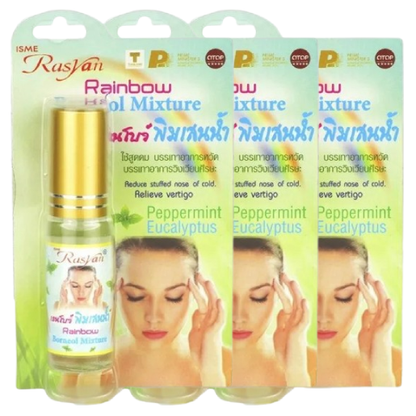 ISME - Rainbow, Borneol Mixture with Peppermint and Eucalyptus 5ml. (Pack of 3)