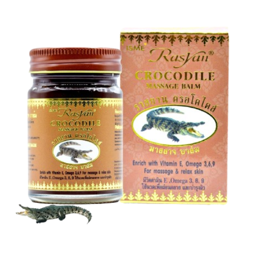 ISME - Crocodile Massage Balm with Vitamin E, Omega 3, 6 and 9, 50g.