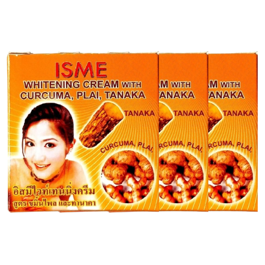 ISME - Whitening Cream with Curcuma, Plai, Tanaka 3g. (Pack of 3)