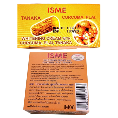 ISME - Whitening Cream with Curcuma, Plai, Tanaka 3g. (Pack of 3)