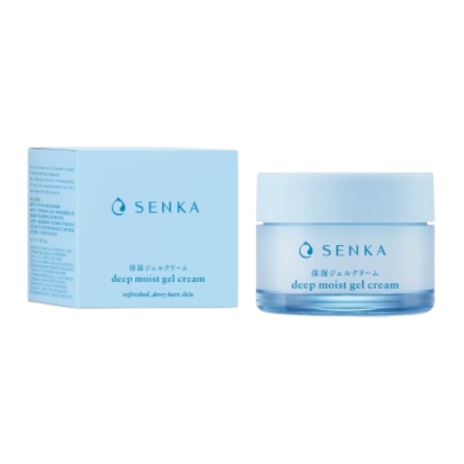 Senka - Deep Moist Gel Cream with Moisturising Complex + Double Hyaluronic Acid 50g. (Refreshed, Dewy Bare Skin)