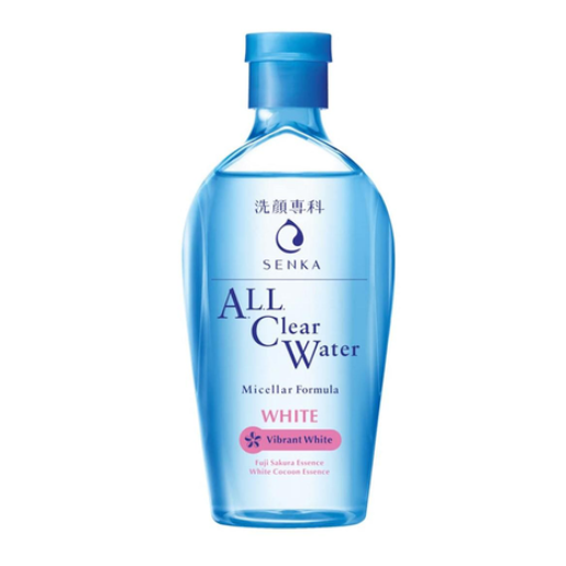 Senka - All Clear Water Micellar Formula - White, Vibrant White 230ml. (Fuji Sakura & White Cocoon Essence)