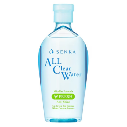 Senka - All Clear Water Micellar Formula - Fresh, Anti Shine 230ml. (Uji Green Tea & White Cocoon Essence)