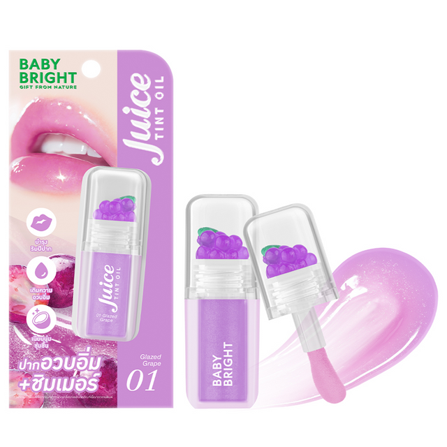 Baby Bright - Juice Tint Oil, Glazed Grape 3.1g.