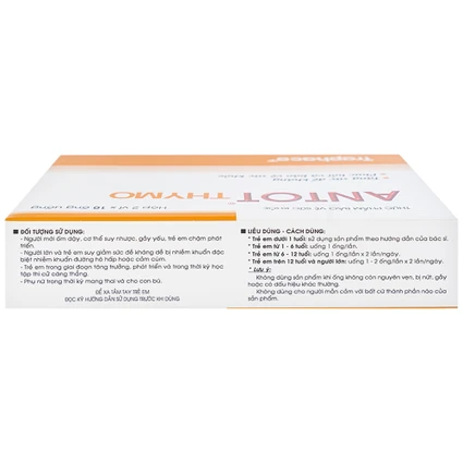 Traphaco - Antot Thymo - Liquid Tonic for Child Immunity Boost, Appetite Tăng Sức Đề Kháng & Kid's Growth (20 Oral Tubes)