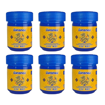 Golden Dragon - Herbal Inhaler (Pack of 6) - Made in Thailand