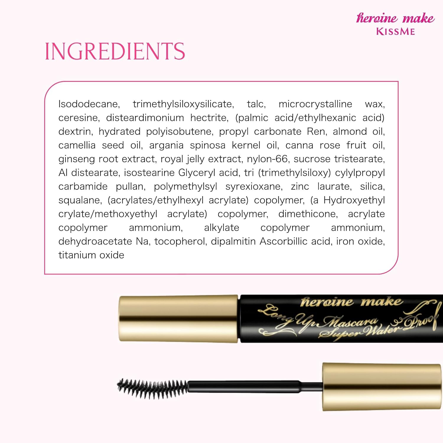 Kiss Me - Heroine Make Long Up Mascara Super Waterproof #01 Black 6g.