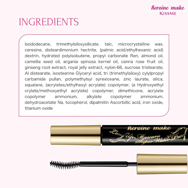 Kiss Me - Heroine Make Long Up Mascara Super Waterproof #01 Black 6g.