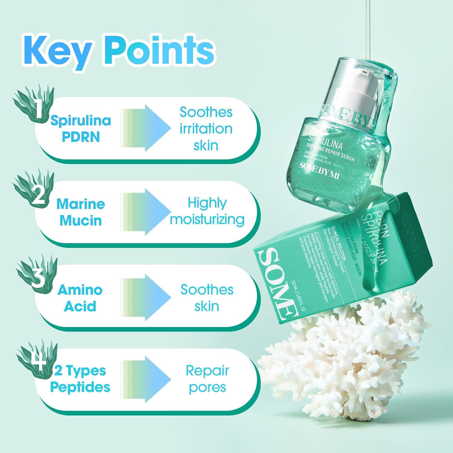 SOME BY MI - PDRN Spirulina Soothing Repair Serum 50ml.