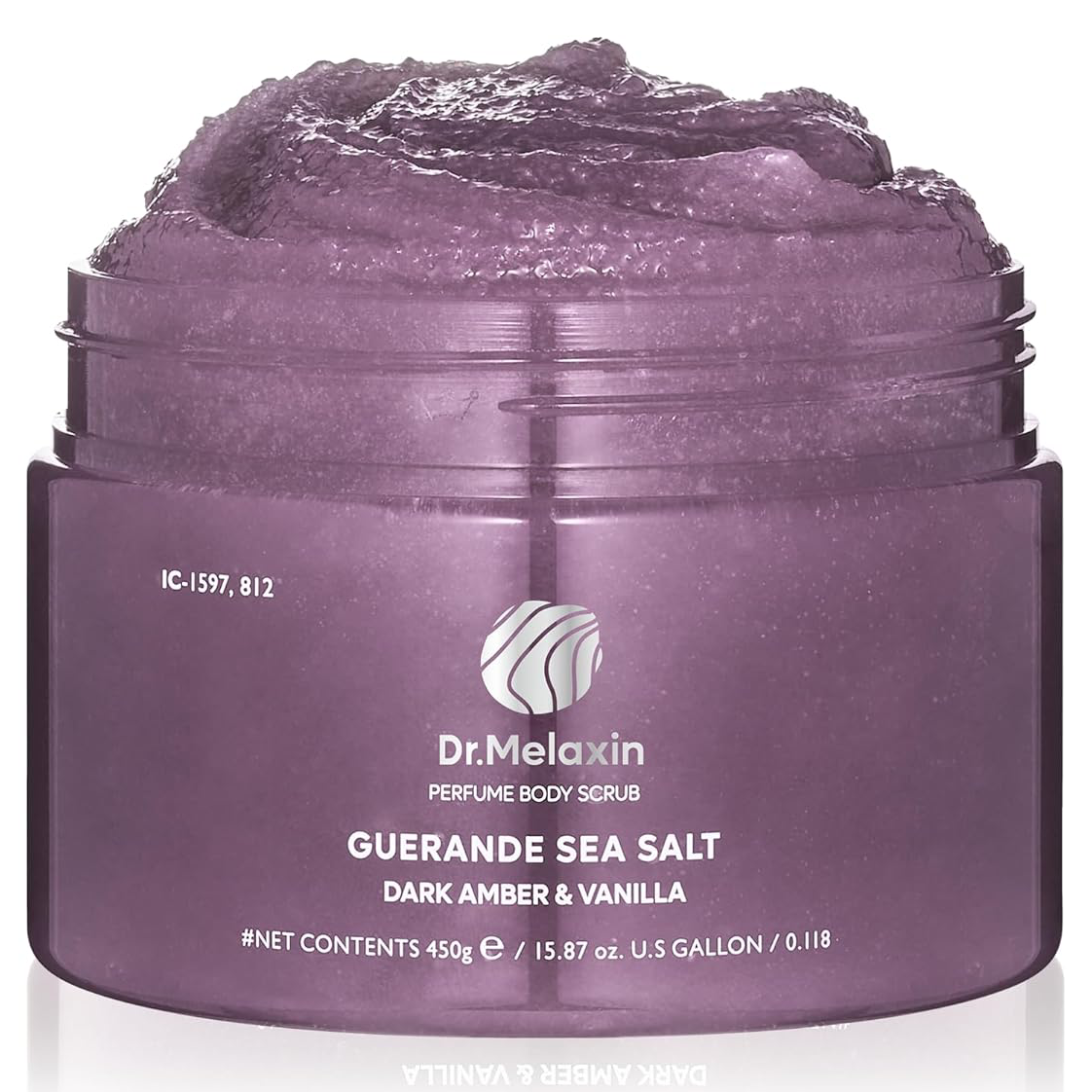 Dr.Melaxin - Guerande Sea Salt Perfume Body Scrup #Dark Amber & Vanilla 450g.