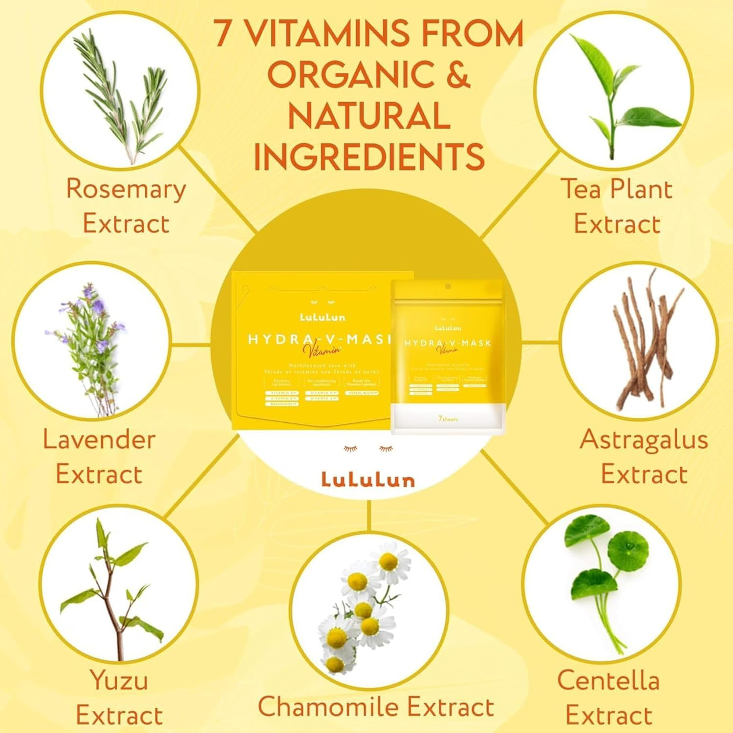 Lululun - Hydra V Mask Vitamin Face Masks 510ml. (28 Sheets)