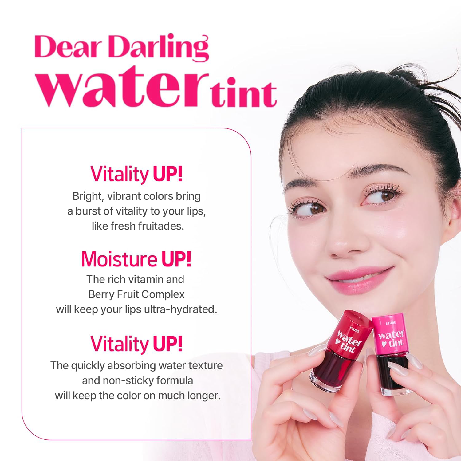 Etude - Dear Darling Water Tint #01 Strawberry Ade 9g.