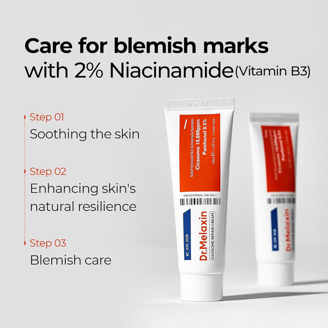 Dr.Melaxin - Exosome Blemish Repair Cream with Cicasome and Panthenol 50ml.