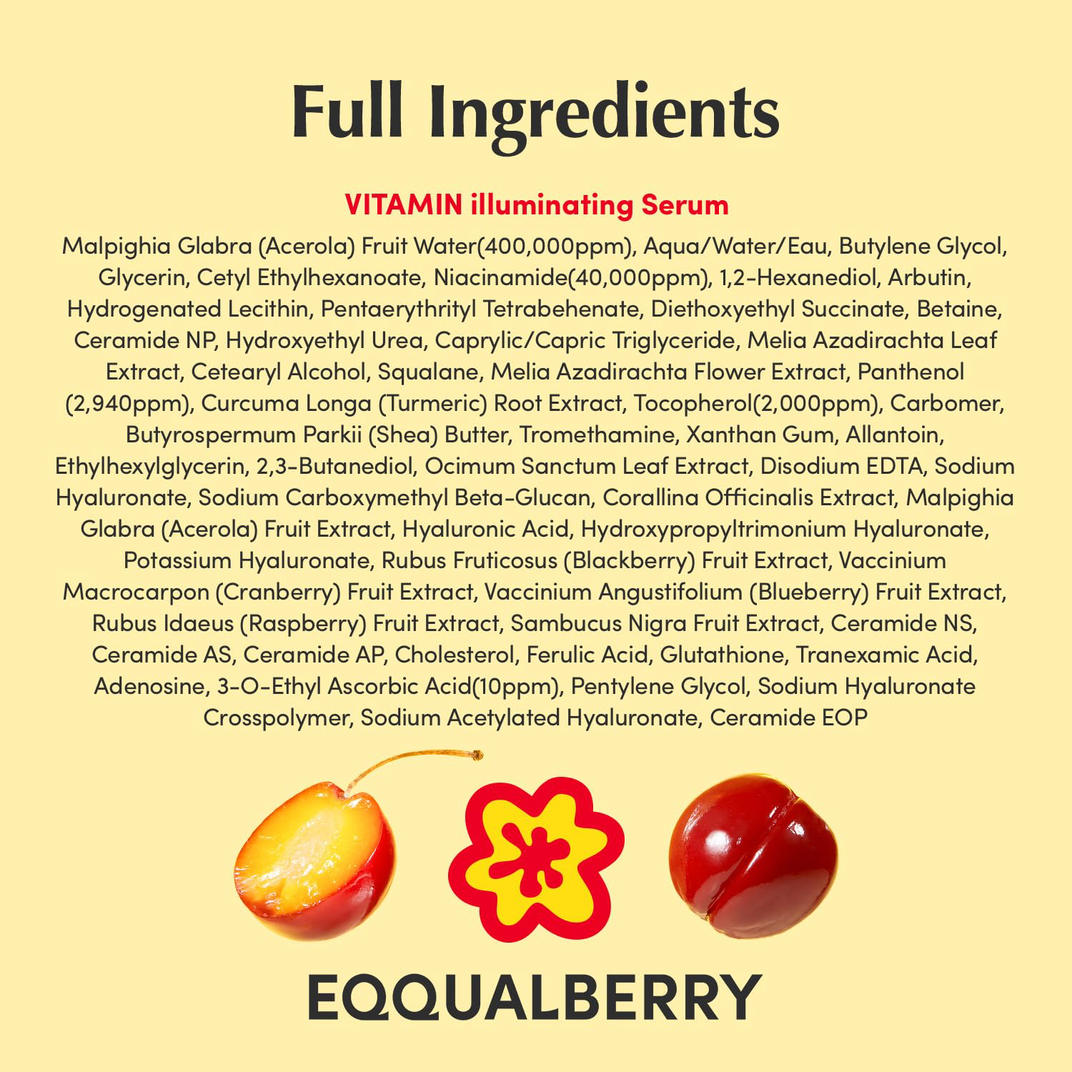 EQQUALBERRY - Vitamin Illuminating Serum 30ml.
