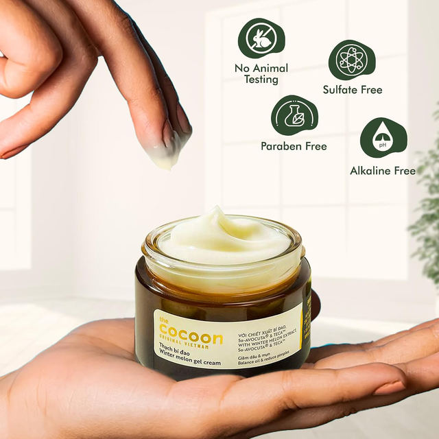 Cocoon Vietnam - Winter Melon Gel Cream (Thạch Bí Đao) with Winter Melon Extract, 5α-Avocuta® & Centella Asiatica 30ml.