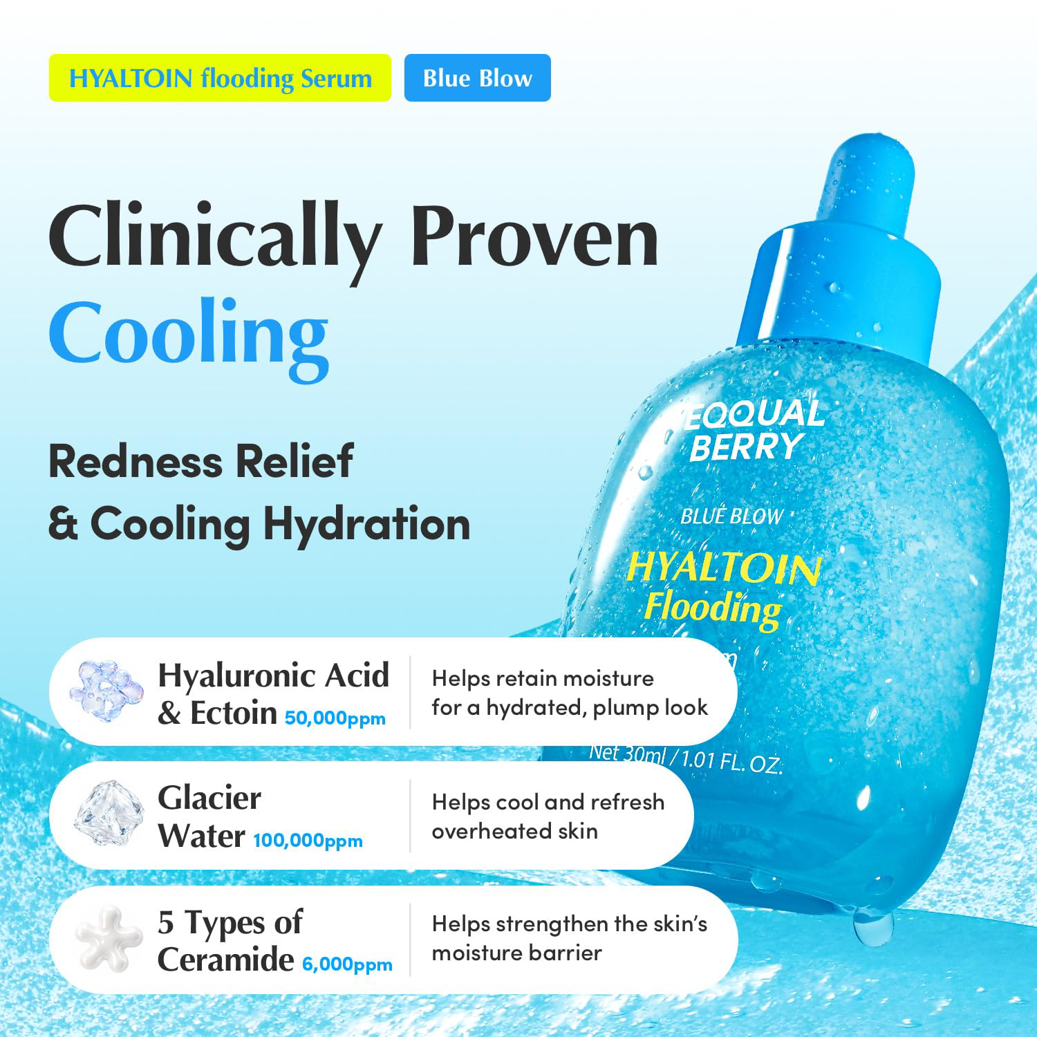 EQQUALBERRY - Hyaltoin Flooding Serum 30ml.