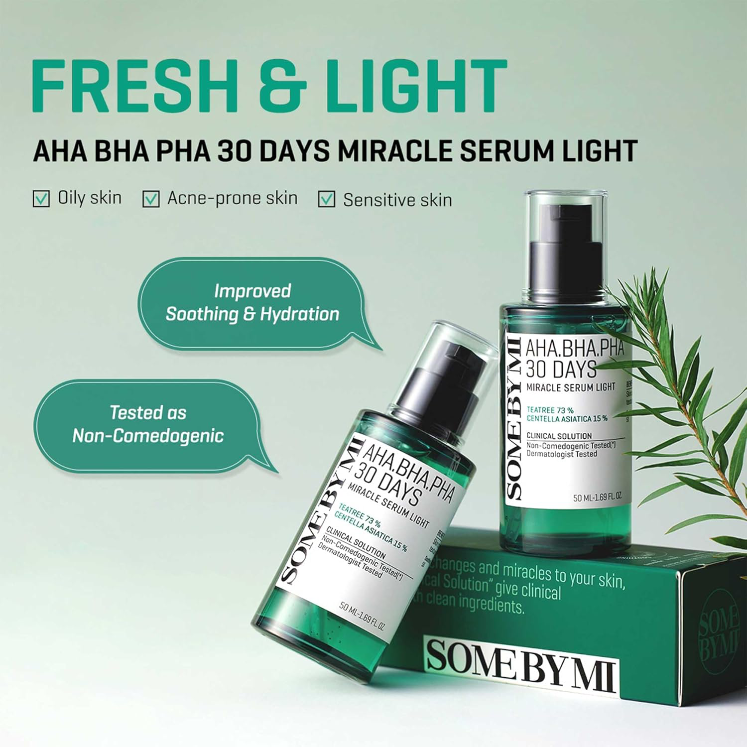 SOME BY MI - Bundle of 1x AHA-BHA-PHA 30 Days Miracle Toner 150ml. + 1x Serum 50ml.