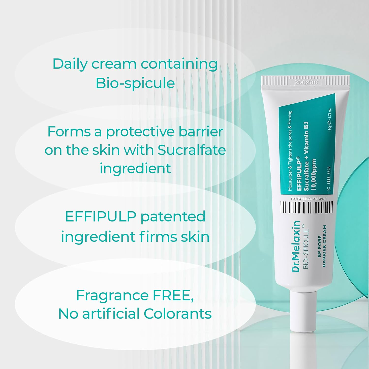 Dr.Melaxin - BP Pore Barrier Cream Bio-Spicule with Suucralfate + Vitamin B3 50g.