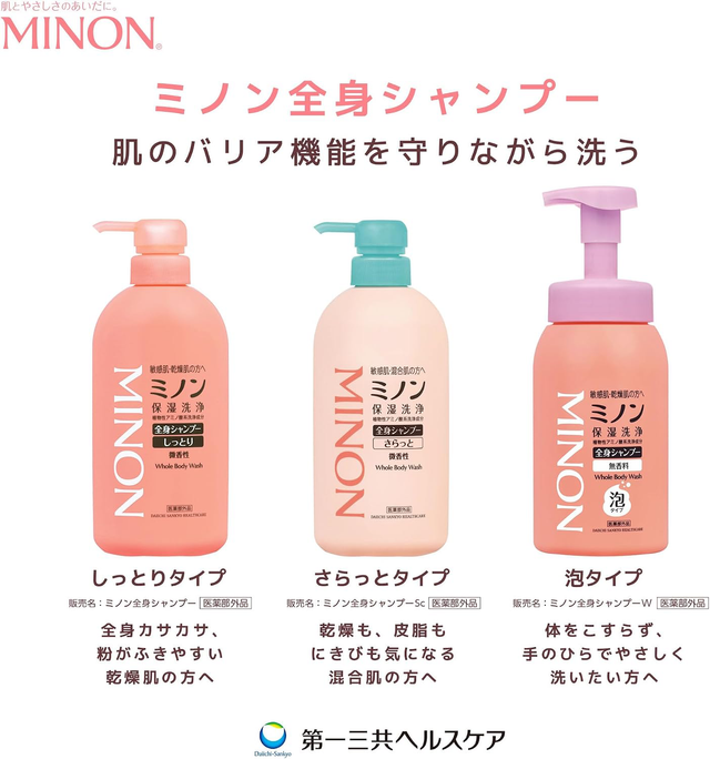 Minon - Foam Body Wash For Sensitive Skin 500ml.