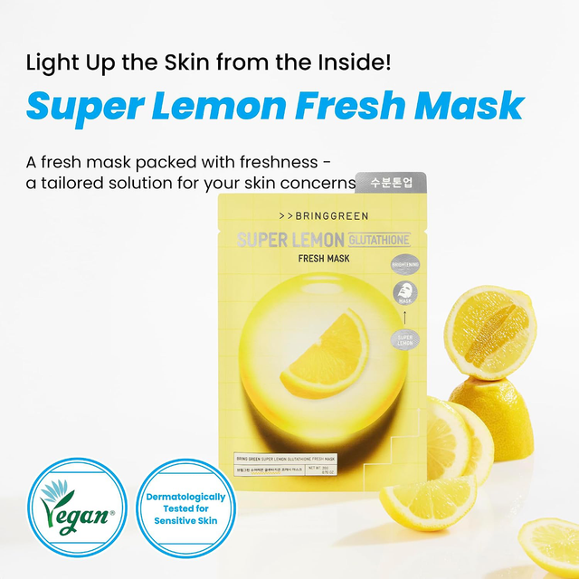Bringgreen - Super Lemon Glutathione Fresh Mask 20g. (Pack of 3)