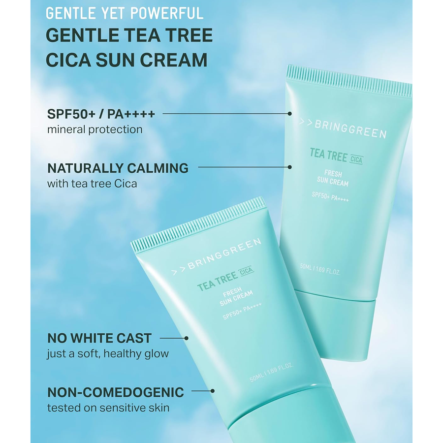 Bringgreen - Tea Tree Cica Fresh Sun Cream SPF+ PA++++ 50ml.