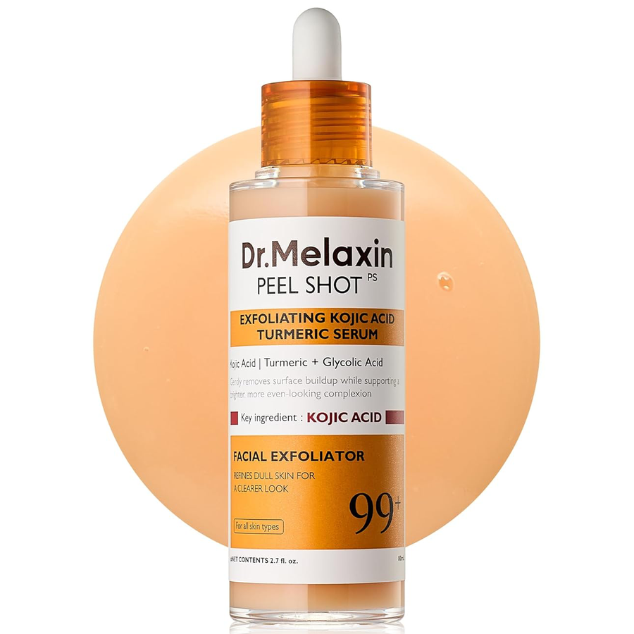 Dr.Melaxin - Peel Shot Exfoliating Kojic Acid Turmeric Serum with Glycolic Acid 80ml.