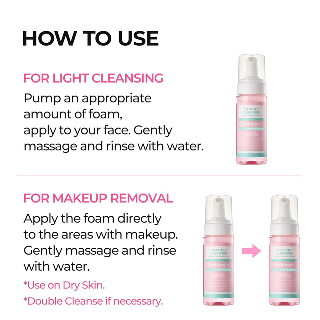 Dr.Melaxin - Melting Bubble Foaming Cleanser with Calamine + Niacinamide 150ml.