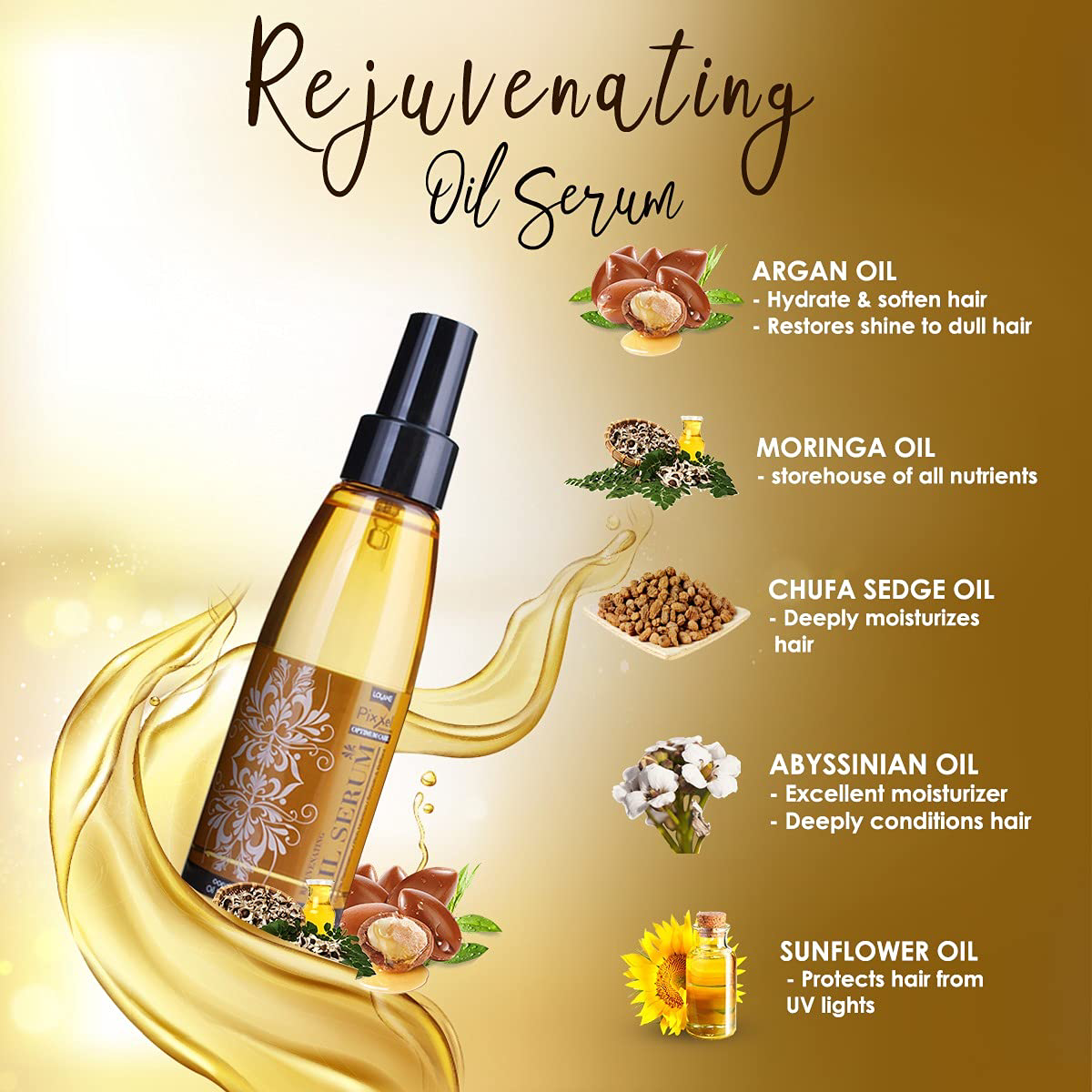 Lolane - Pixxel Optimum Care Rejuvenating Oil Serum 127ml.