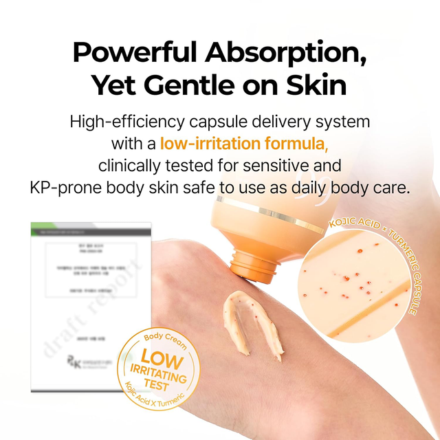 Dr.Melaxin - Kojic Acid Turmeric Capsule Body Cream 200g.