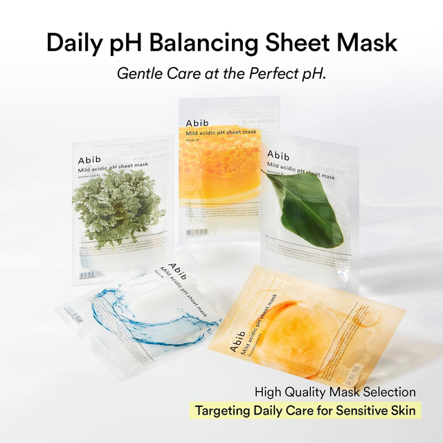 Abib - Mild Acidic pH Sheet Face Mask, Jericho Rose Fit 30ml. (Pack of 3)