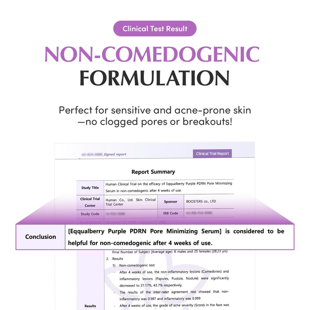 EQQUALBERRY - Bundle of: 1x Purple Rice Pore Purifying Pack Cleanser 130g. + 1x Purple PDRN Pore Minimizing Serum 30ml.