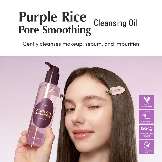 EQQUALBERRY - Purple Rice Pore Smoothing Cleansing Oil 200ml.