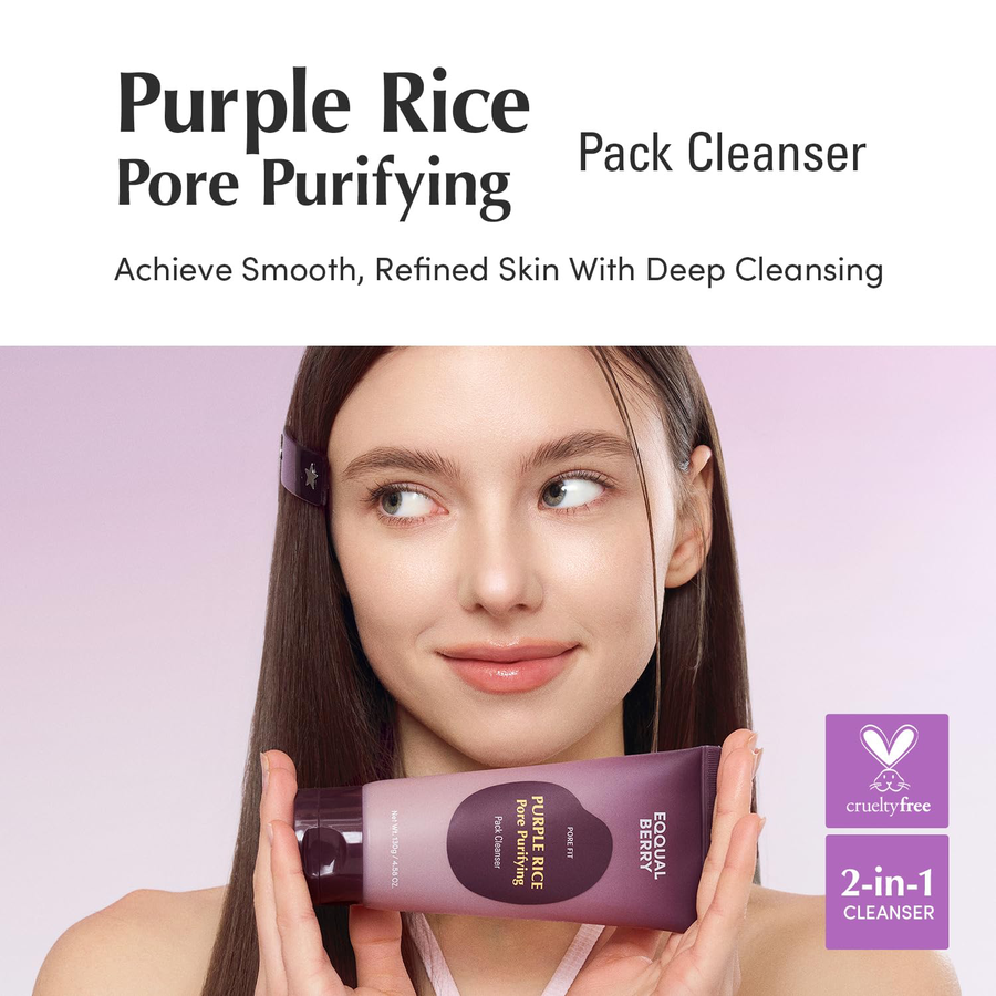 EQQUALBERRY - Purple Rice Pore Purifying Pack Cleanser 130g.